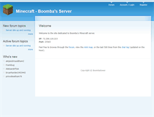 Tablet Screenshot of minecraft.boombatower.com